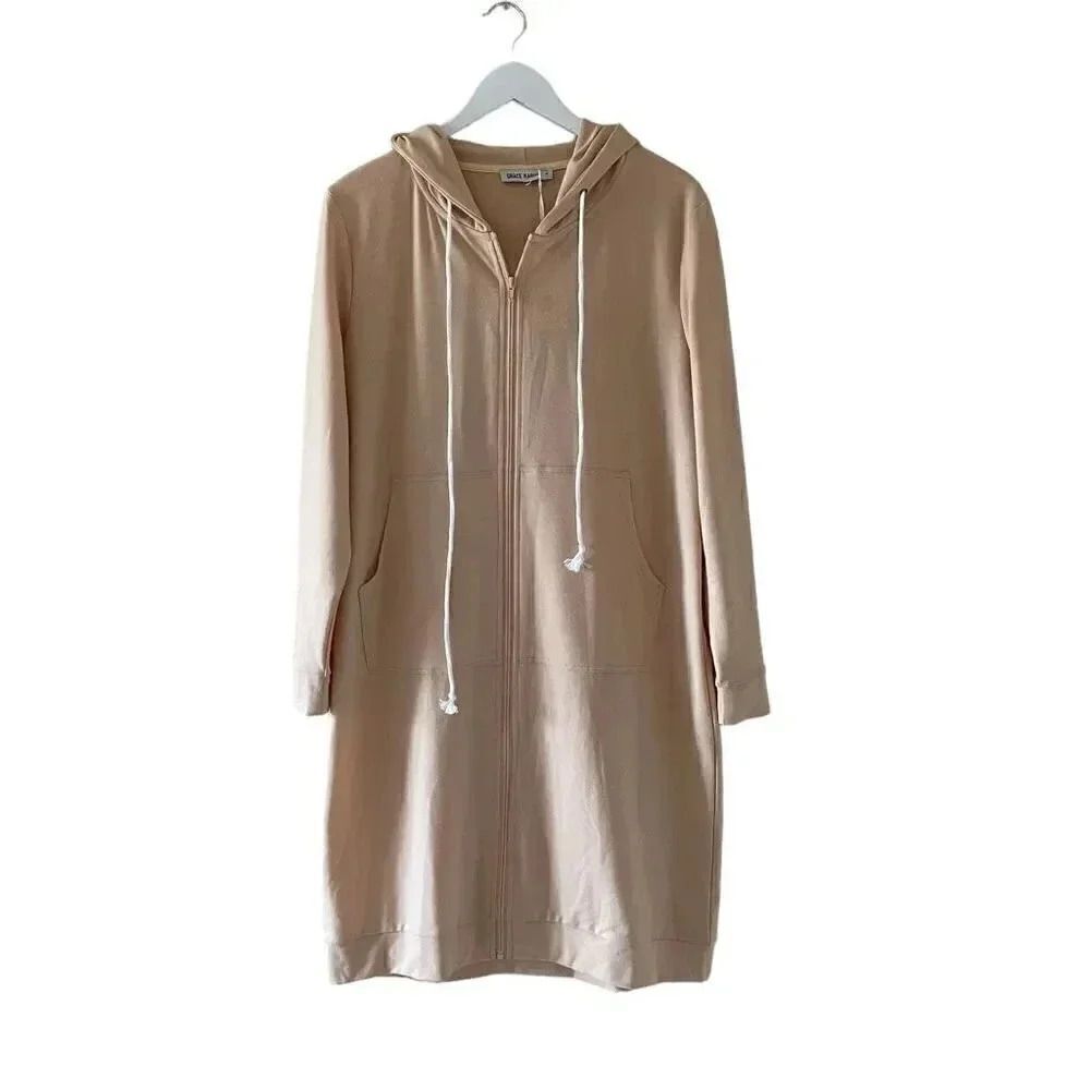 KARIN Women's Casual Loungewear Pockets Zip up Hoodies Tunic Sweatshirt M #1751